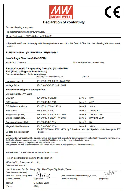 Safety standard certification
