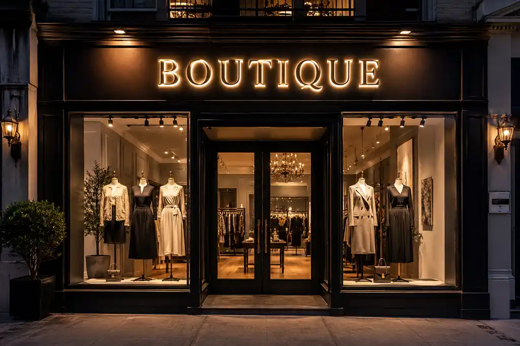 Clothing Boutique storefront signage