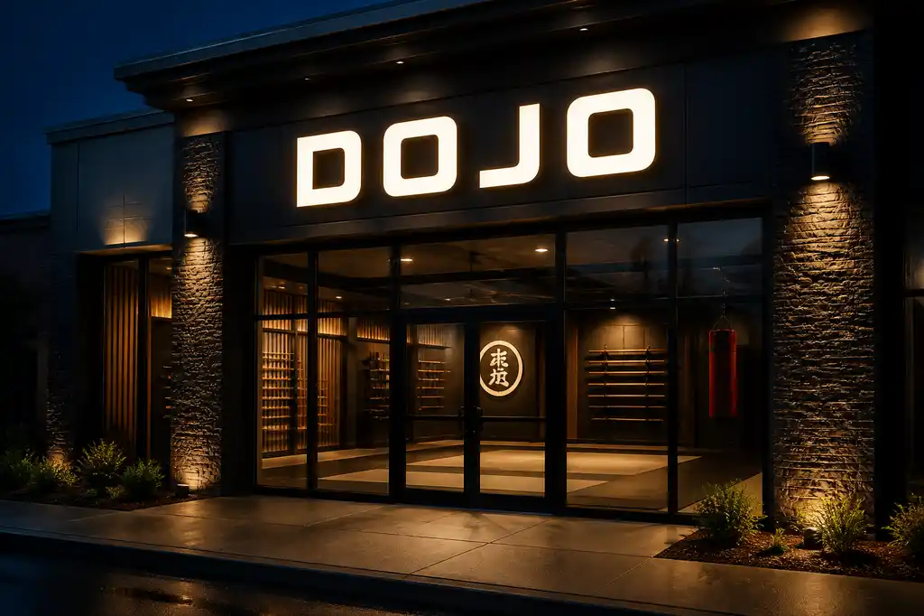 Martial Arts Gym storefront signage