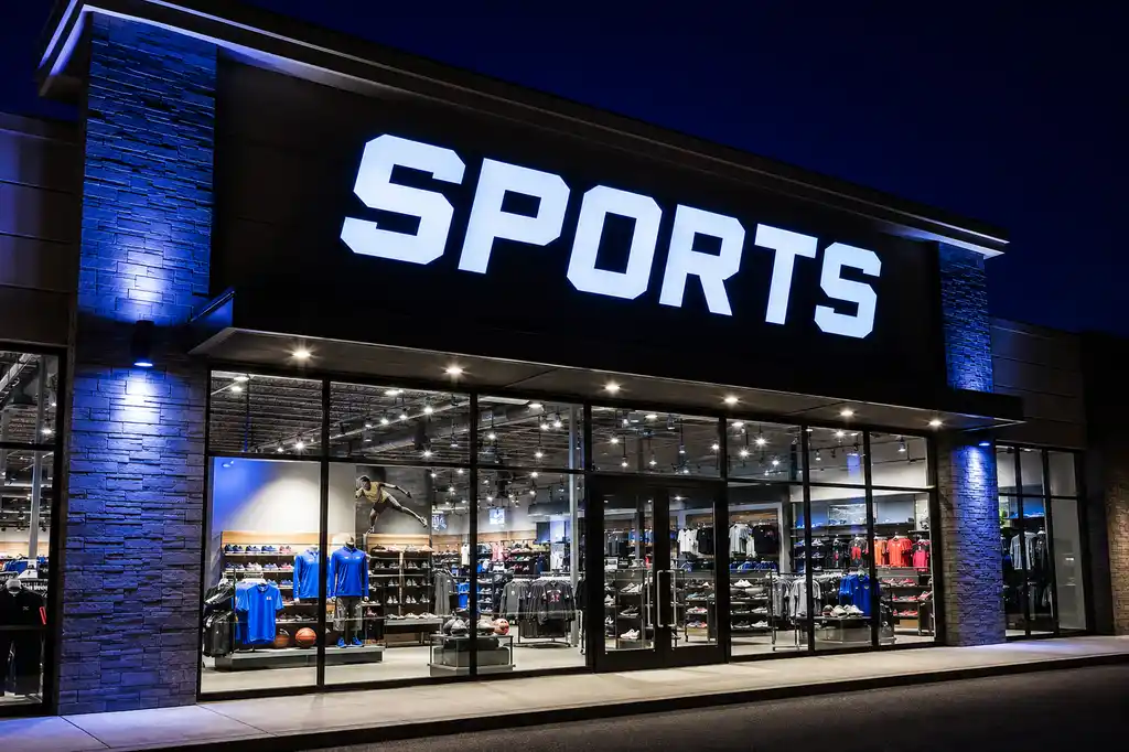Sports Goods storefront signage
