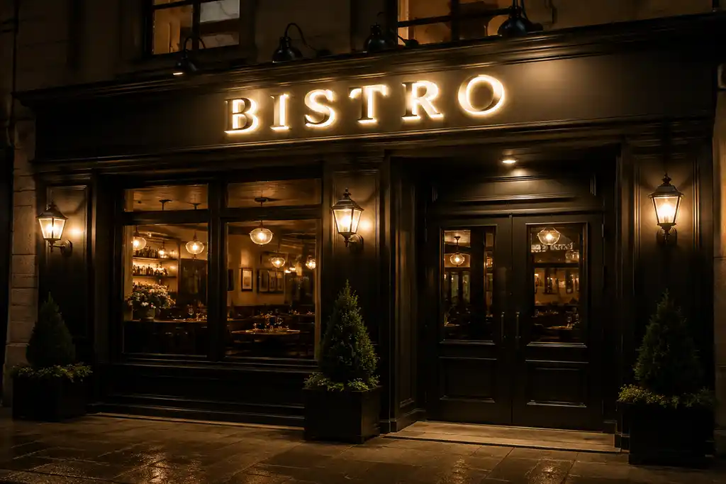Western Restaurant storefront signage