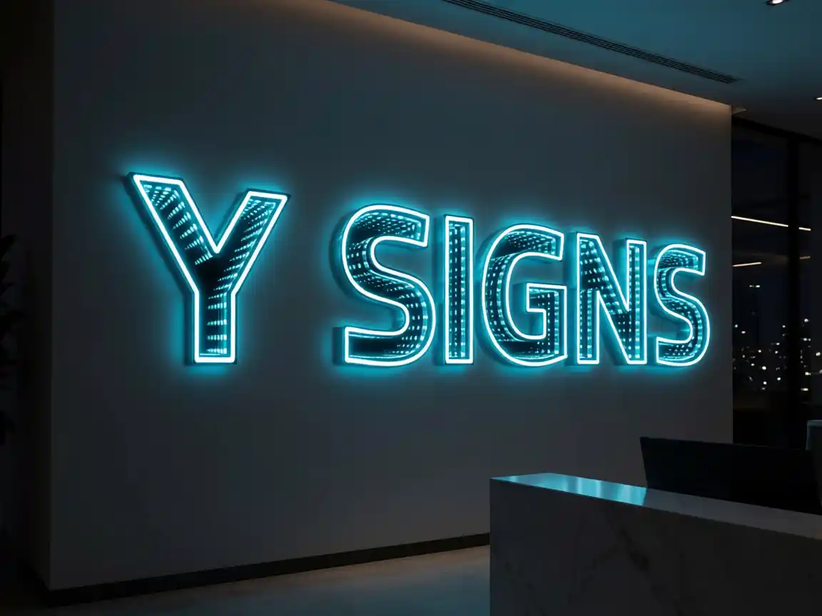Infinity Mirror Letters — Night sample