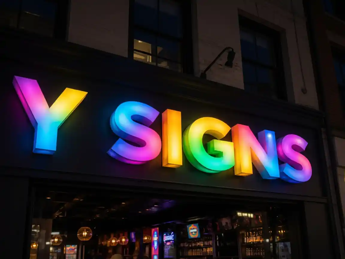 Dynamic and Luminous Signs — Night sample
