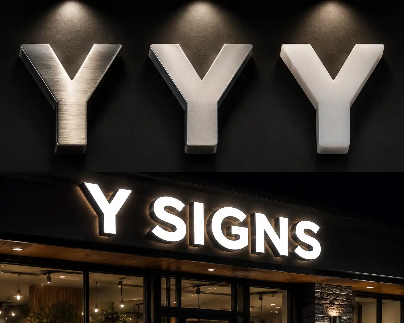 Halo Lit Letters: Stainless Steel vs Aluminum vs Acrylic