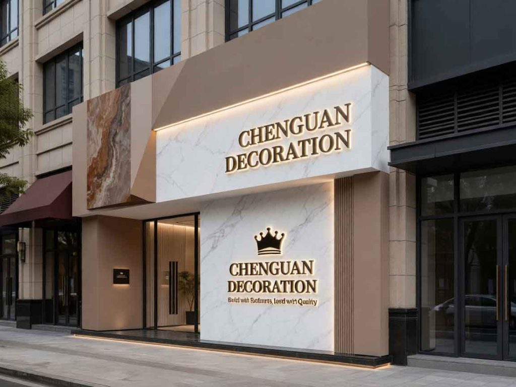 Corporate Office Signage Design Case: A Renovation Company Stor