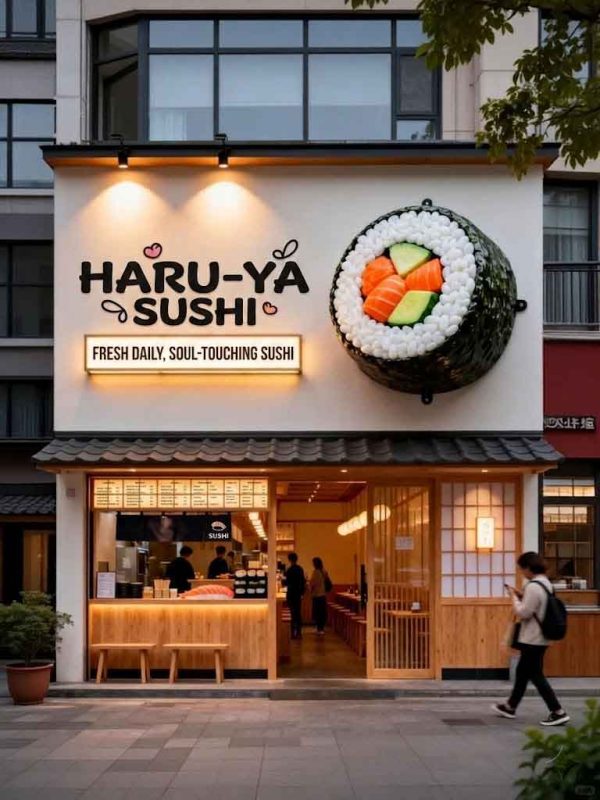 A Sushi Storefront That Makes the Whole Street Remember You