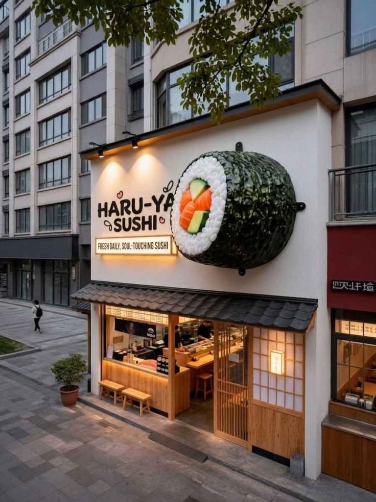 Sushi Bar Signage Design Case: Sushi Storefront