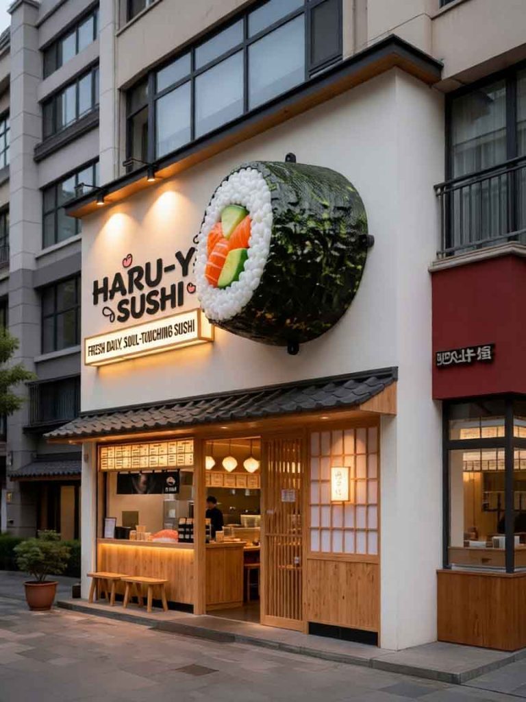 Sushi Bar Signage Design Case: Sushi Storefront