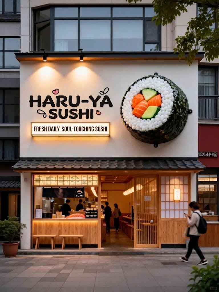 A Sushi Storefront That Makes the Whole Street Remember You