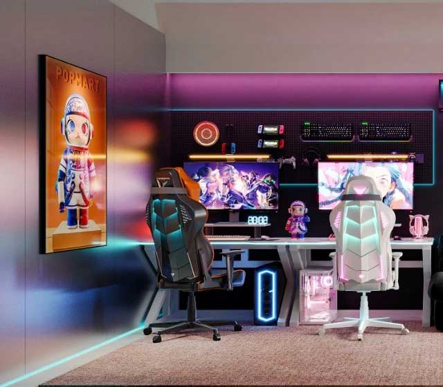 A Sweet-and-Cool E-Sports Room Designed for a Queen
