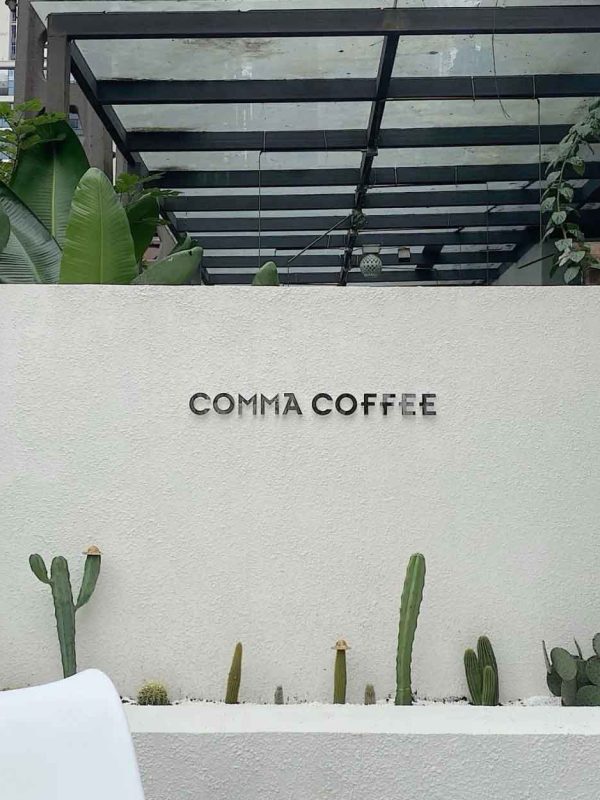 Coffee Shop Feature Wall Signage Case