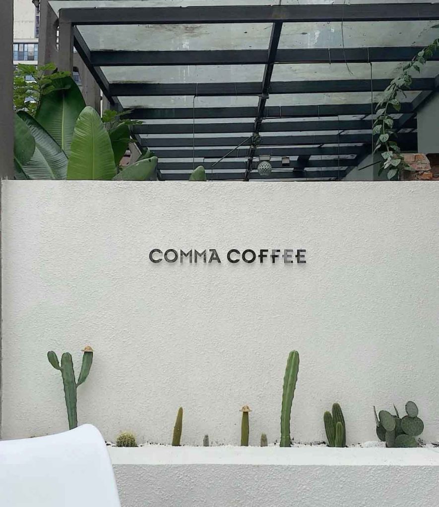 Coffee Shop Feature Wall Signage Case