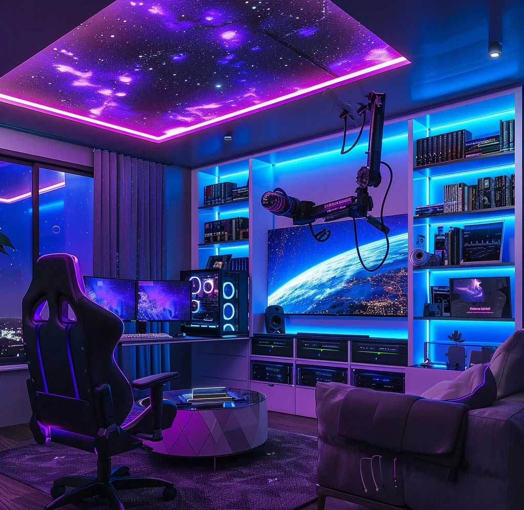 Cyberpunk Wind Gaming Room — Who Needs an Internet Café Anymore?