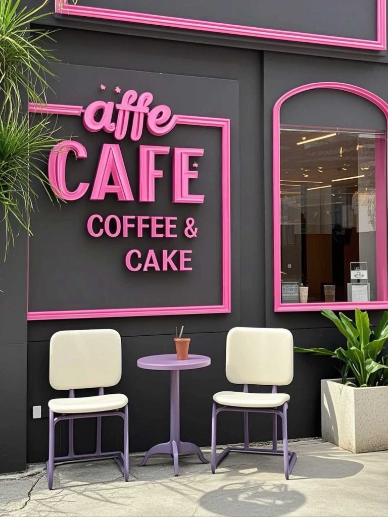 Design di una caffetteria | Esaltazione dell’estetica del colore