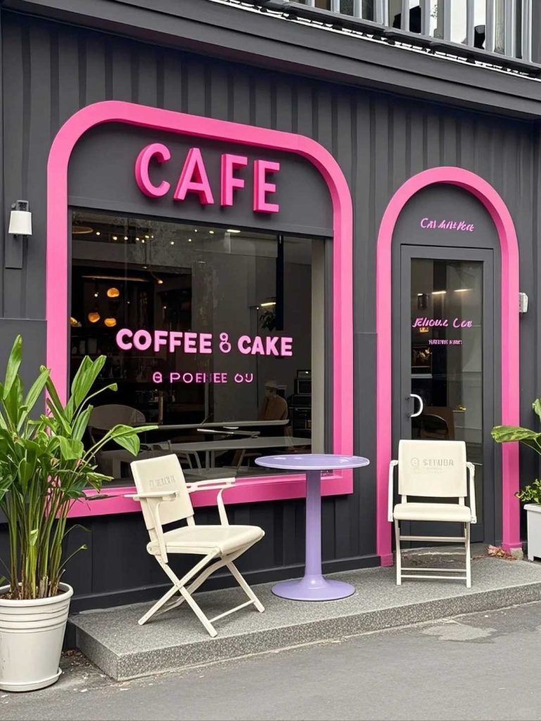 Design di una caffetteria | Esaltazione dell’estetica del colore