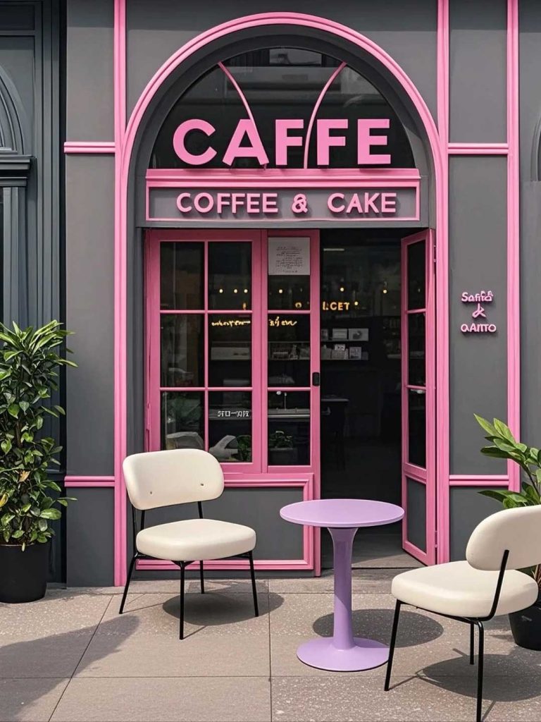 Design di una caffetteria | Esaltazione dell’estetica del colore