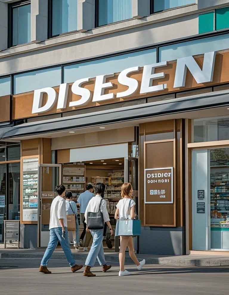 High-End Pharmacy Storefront Rendering Design
