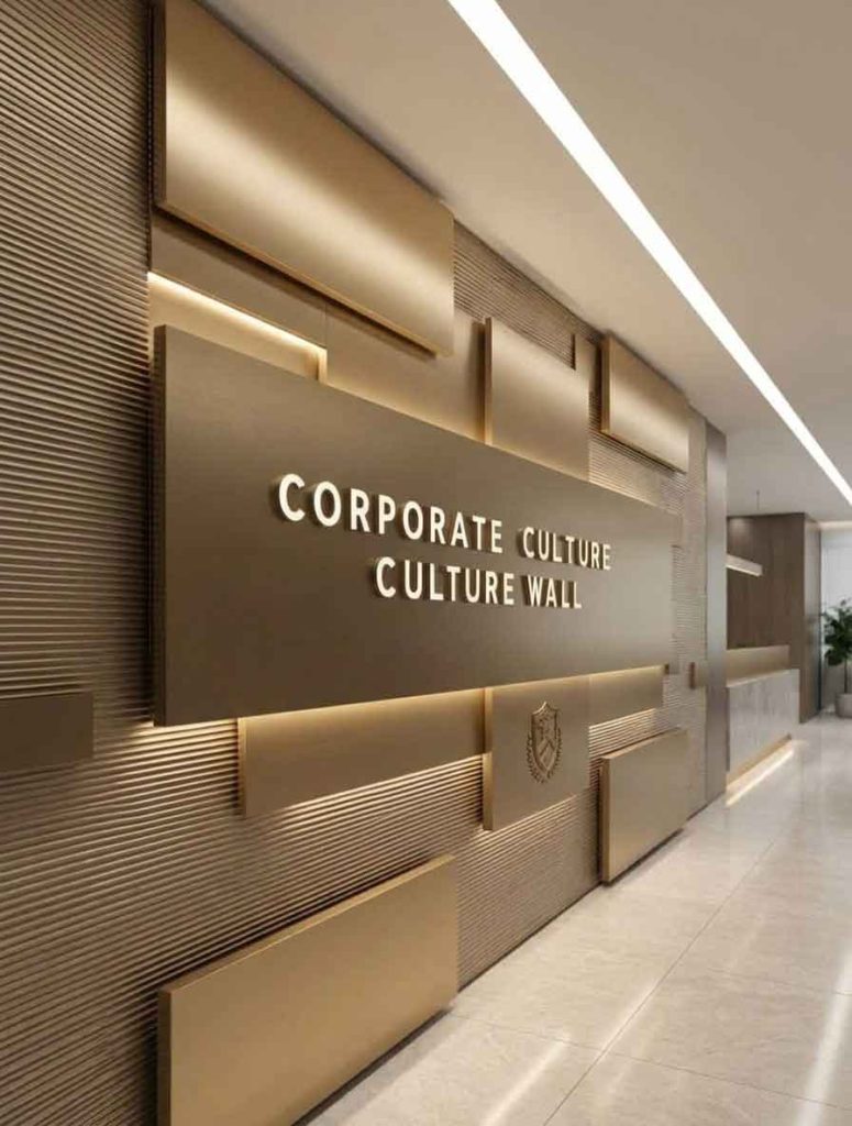 Corporate Office Signage Design Case: Image Wall Signage Design