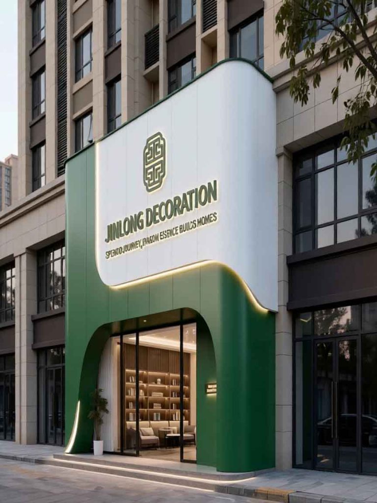 Storefront Signage Design Case: JINLONG DECORATION