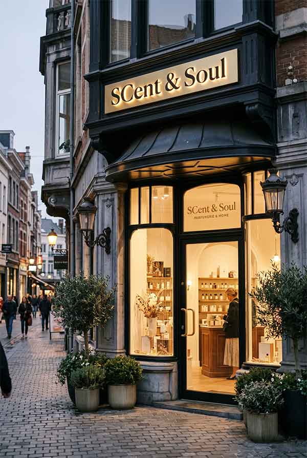 Fragrance Boutique Signage Design Case: Scent & Soul