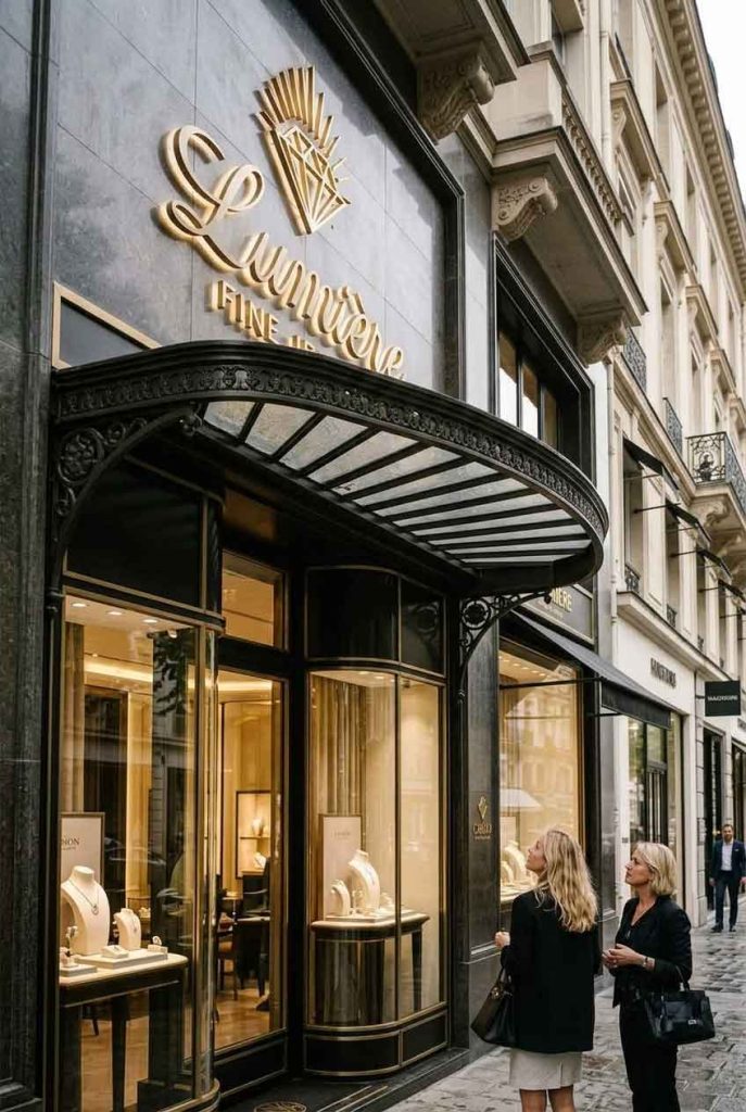 Jewelry Store Signage Design Case: Lumière Fine Jewelry