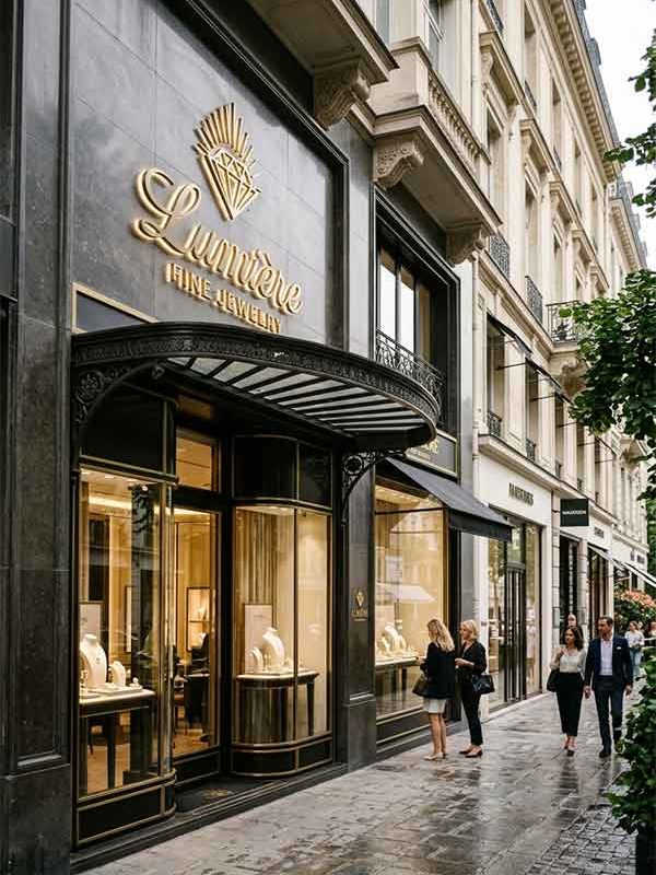 Jewelry Store Signage Design Case: Lumière Fine Jewelry