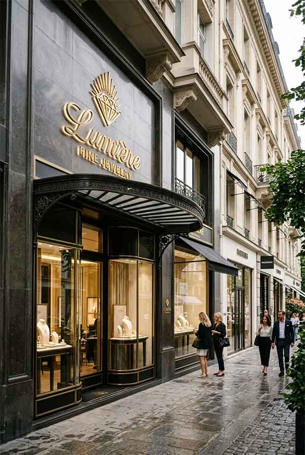 Jewelry Store Signage Design Case: Lumière Fine Jewelry