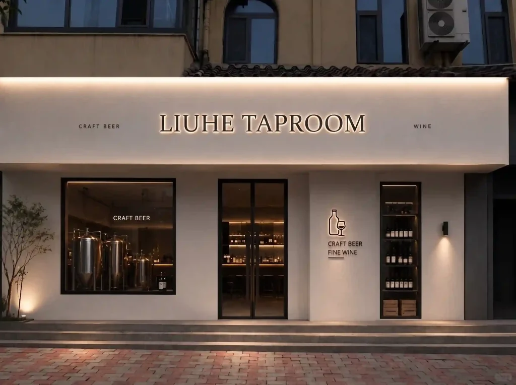 Bar & Taproom Signage Design Case: Liuhe Taproom