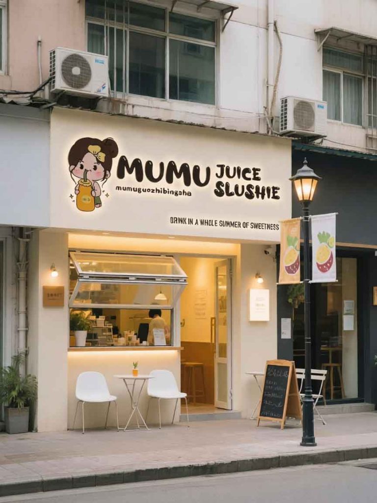 Juice Bar Signage Design Case: Mumu Juice Slushie