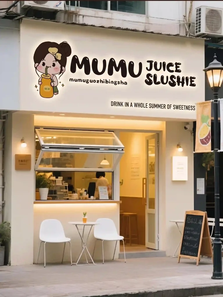 Juice Bar Signage Design Case: Mumu Juice Slushie