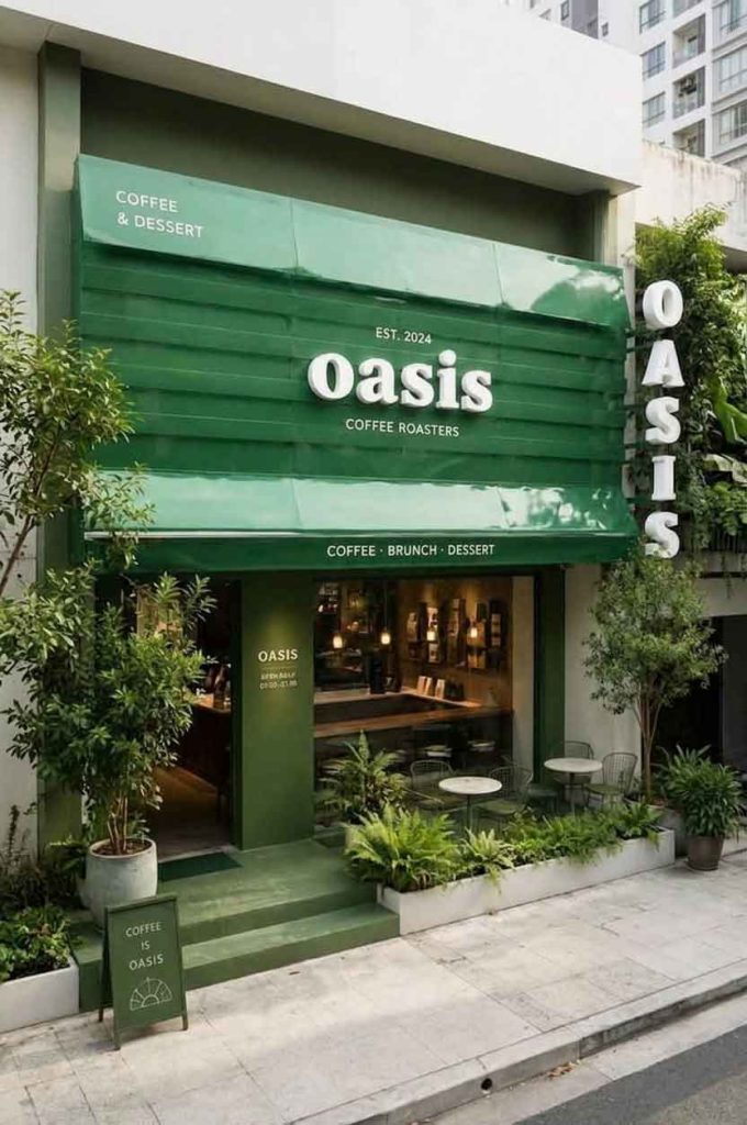 Cafe Signage Design Case: Oasis Coffee Roasters