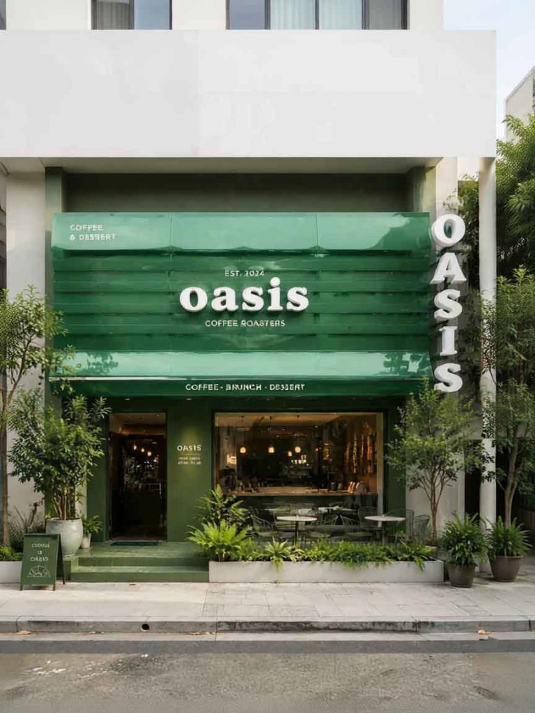 Cafe Signage Design Case: Oasis Coffee Roasters