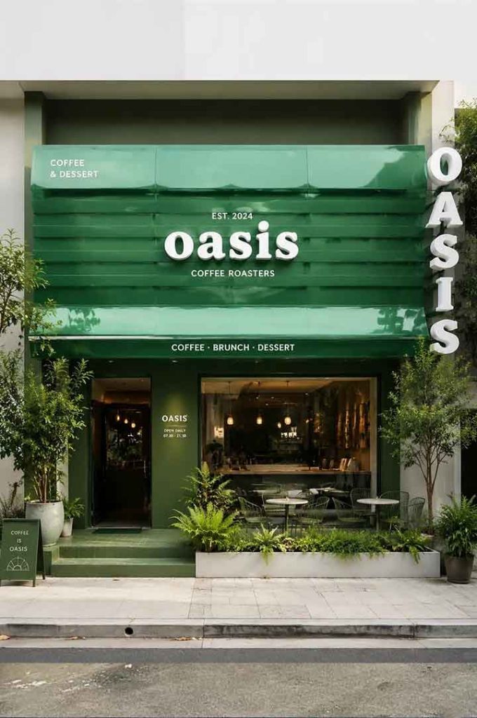 Cafe Signage Design Case: Oasis Coffee Roasters