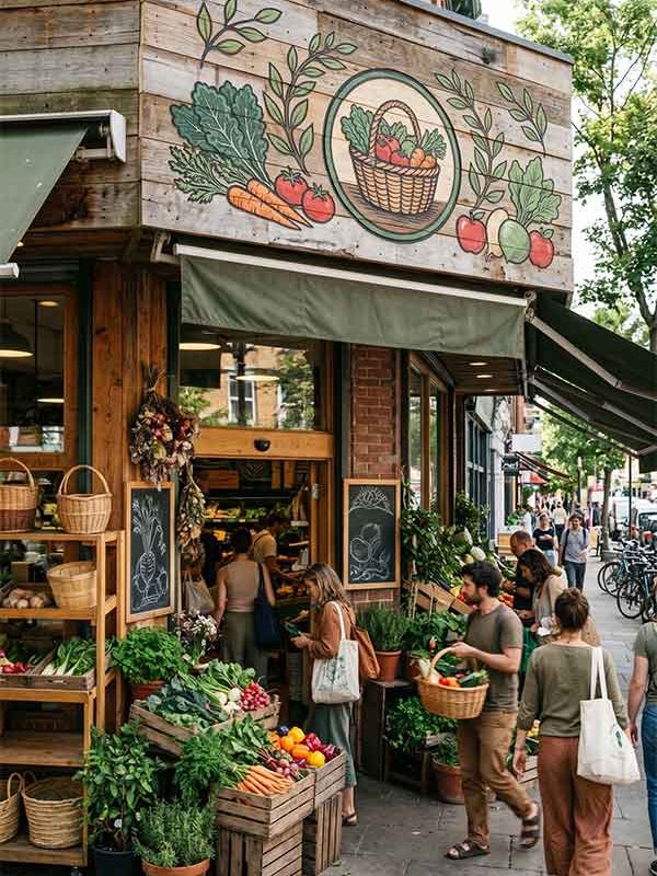 Organic Market Signage Design Case: Green Harvest Grocers