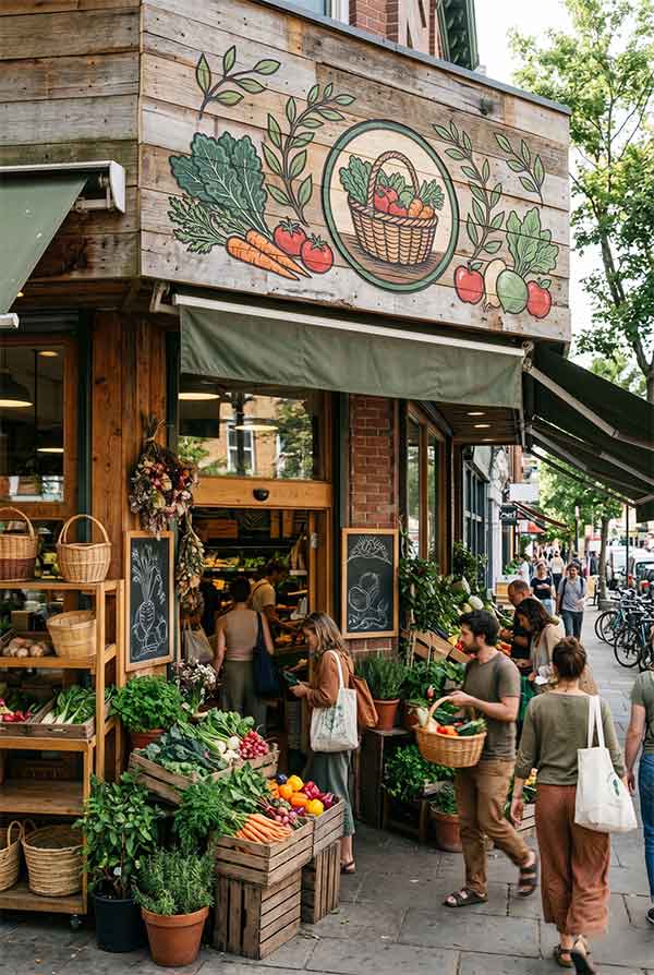 Organic Market Signage Design Case: Green Harvest Grocers