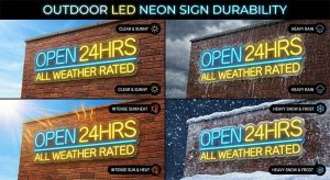 Outdoor LED Neon Sign Durability: Does It Last in Rain, Sun & Snow?