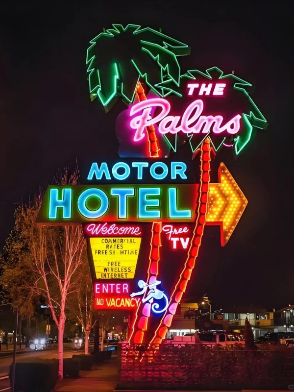 Hotel Neon Signage Design Case: The Palms Motor Hotel