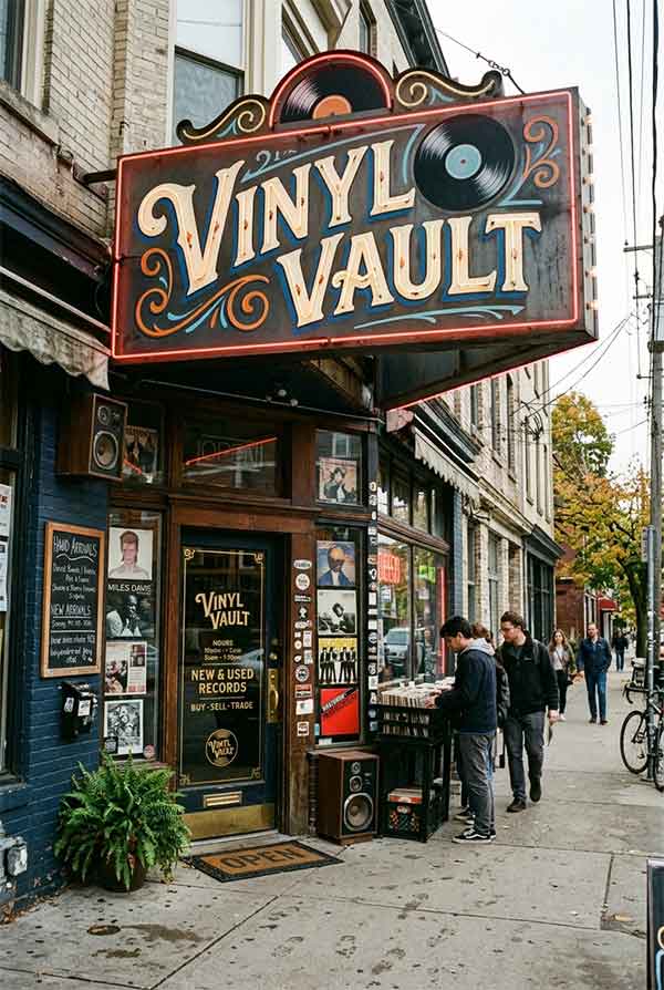 Record Store Signage Design Case: Vinyl Vault