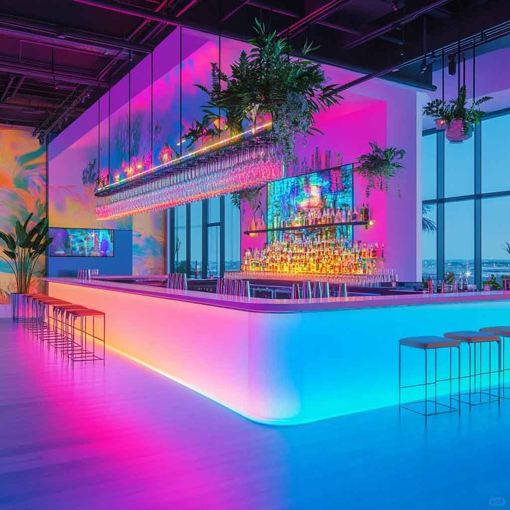 Shimmering Neon Bar | Lift Your Spirits