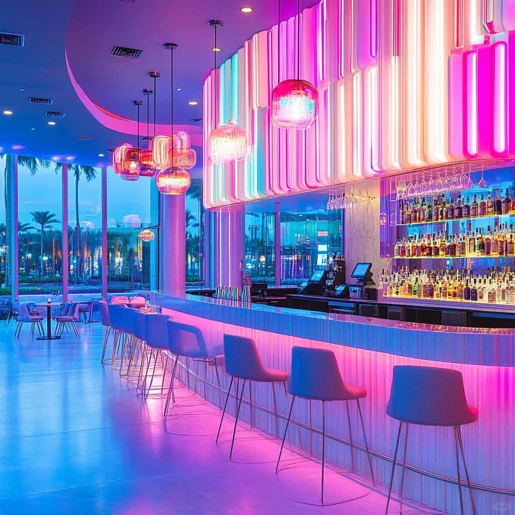 Shimmering Neon Bar | Lift Your Spirits