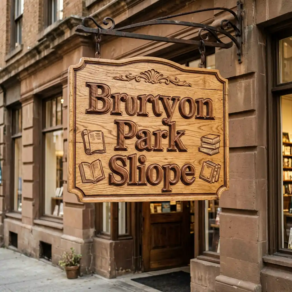 The Curated Page Independent Bookstore Signage in Brooklyn Park Slope