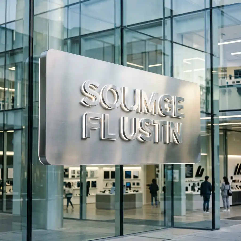 TechVision Electronics Store Futuristic Signage in SoMa San Francisco