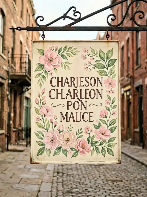 Petals & Buds Florist Hand-Painted Signage in Charleston French Quarter