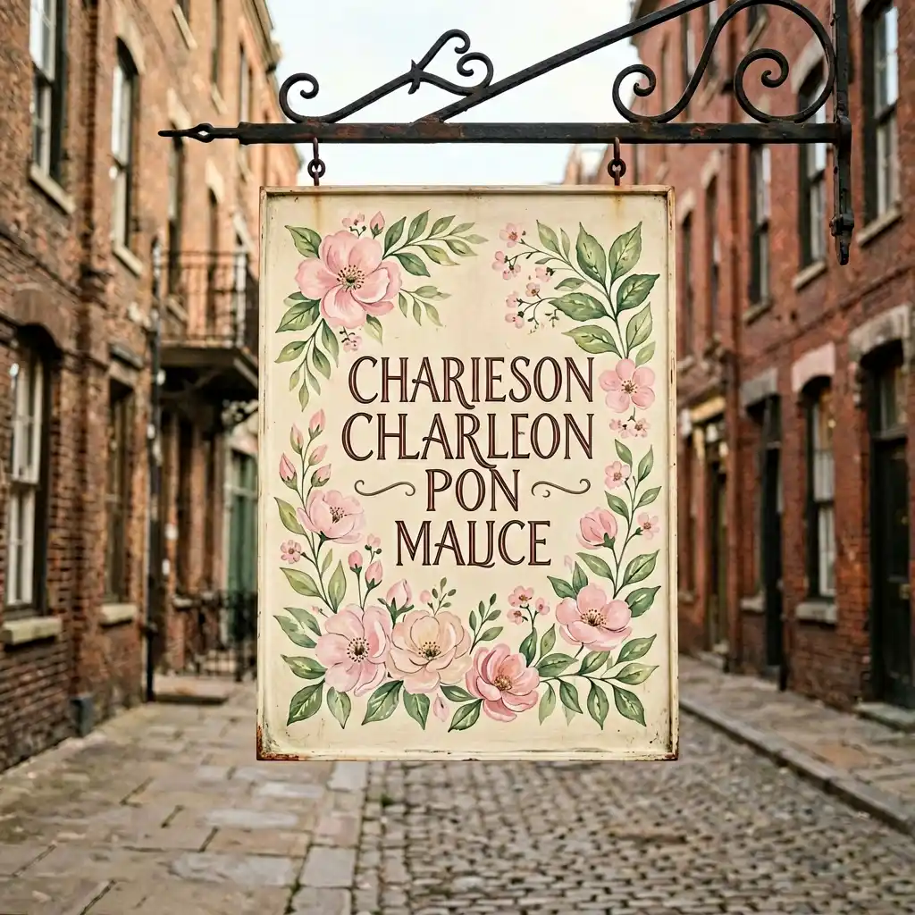 Petals & Buds Florist Hand-Painted Signage in Charleston French Quarter