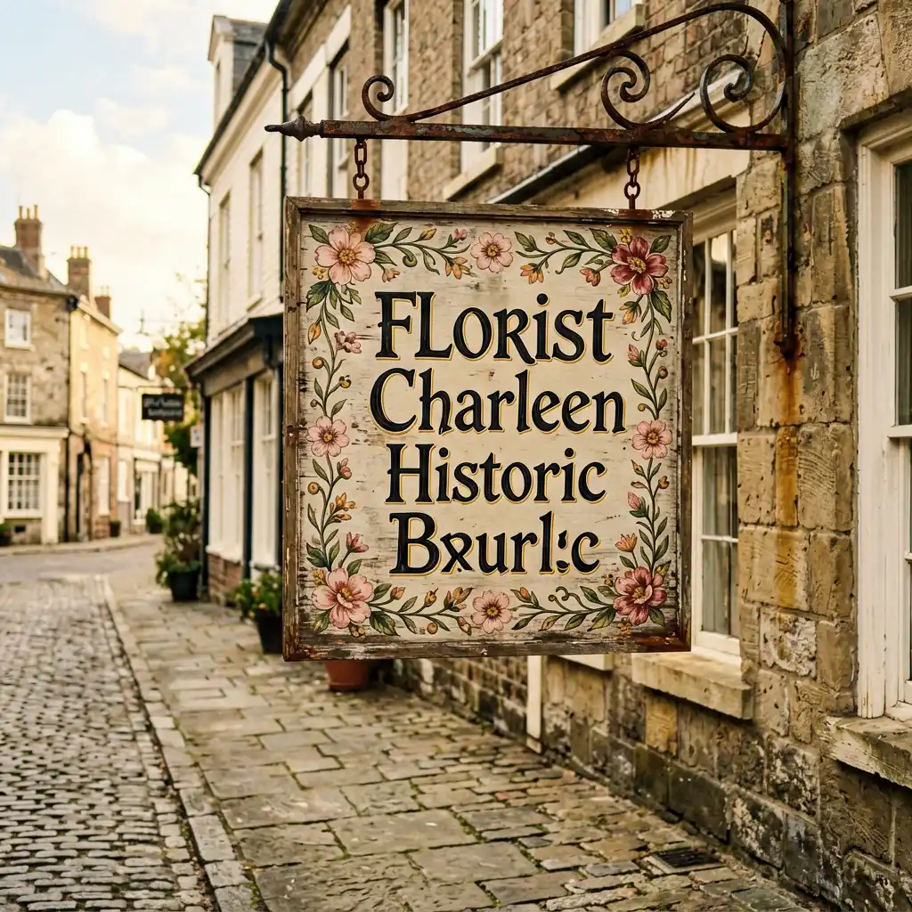 petals-buds-florist-signage-charleston-french-quarter viewpoint 1