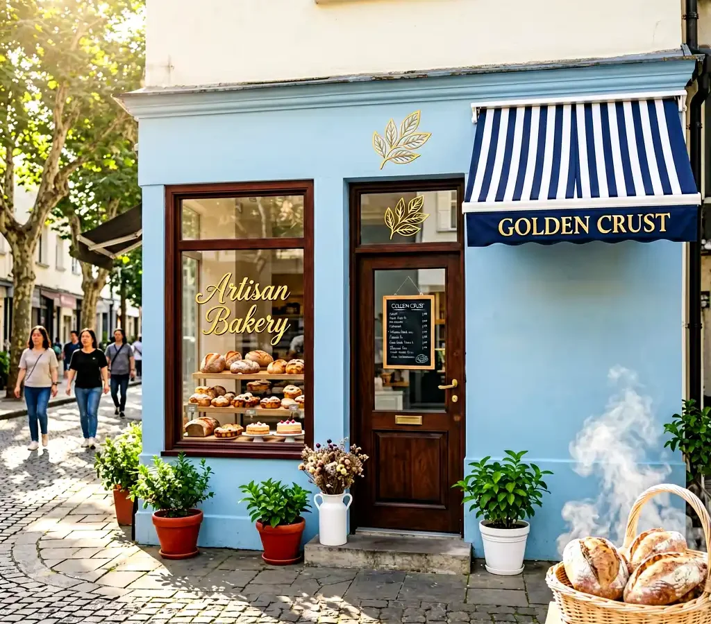 A Parisian-Inspired Bakery Sign for Golden Crust San Francisco Marina District