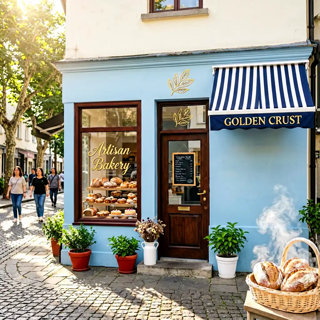 A Parisian-Inspired Bakery Sign for Golden Crust San Francisco Marina District