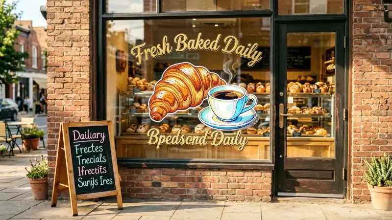 Best Window Lettering & Graphics for a Small Bakery Storefront