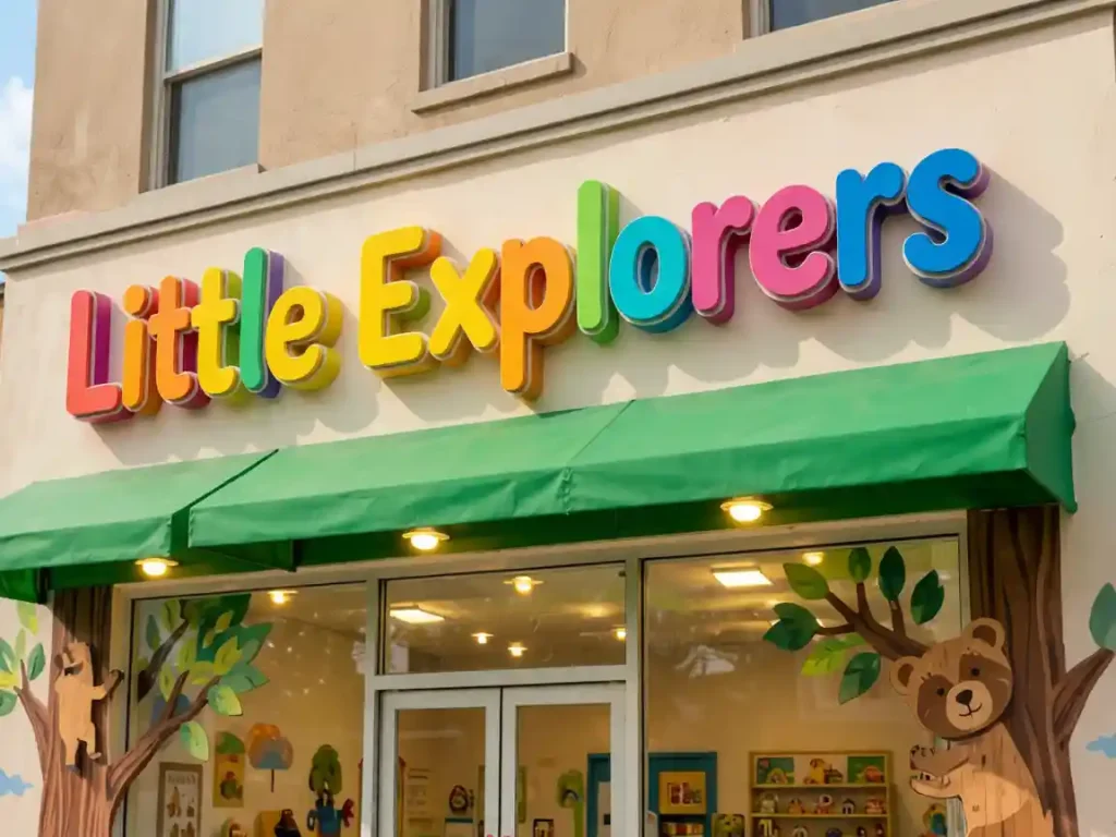Daycare Signage Design Case: Little Explorers Learning Center