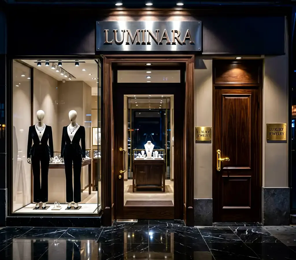 Luxury in Every Detail Luminara Jewelry Boutique Sign on Rodeo Drive